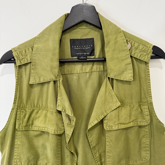 Sanctuary Olive Green Sleeveless Vest Size S - Picture 3 of 17